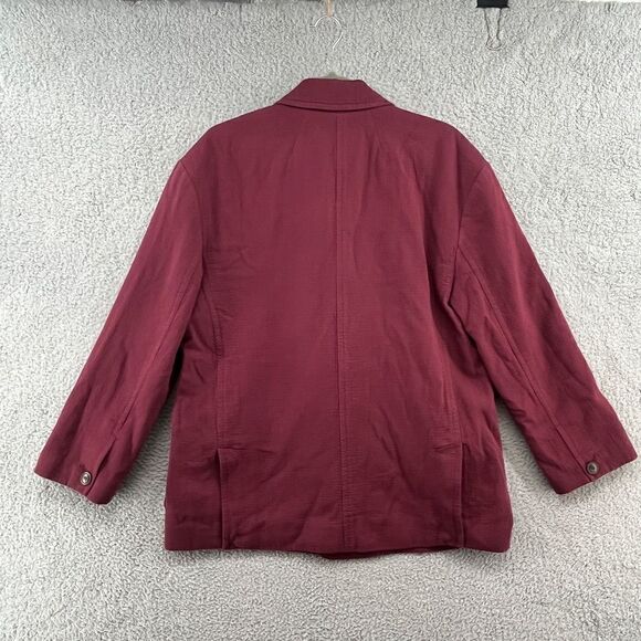 NWT MADEWELL Hayfield Double-Breasted Blazer in BERGUNDY Vintage Mulberry purple - Picture 4 of 15